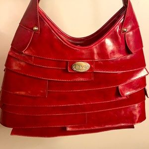 RARE Dolce & Gabbana Red Maroon Layered Handbag